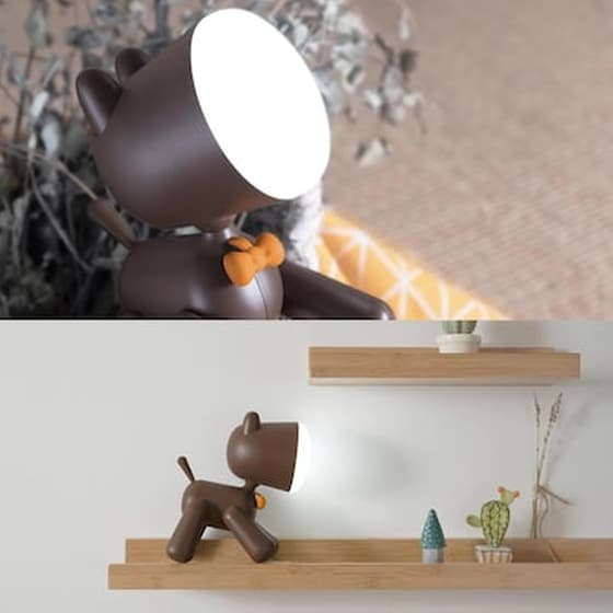 Allocacoc® Puppylamp |janpim| Επιτραπέζιο Φωτάκι Αστείο Κουτάβι Με Διακόπτη Στη Ουρά Του (λευκό) image 1
