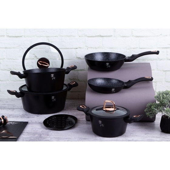 Σετ Μαγειρικά Σκεύη BERLINGER BH-8168 10 τμχ Μαύρο image 1