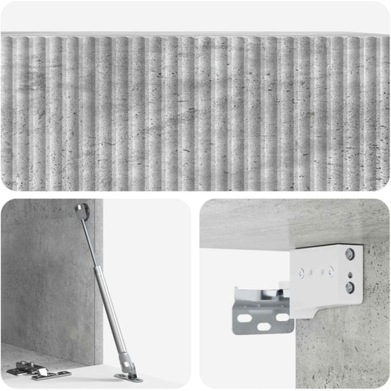 Επιτοίχιο Έπιπλο Τηλεόρασης VidaXL 78.5x41x30 cm - Γκρι image 8