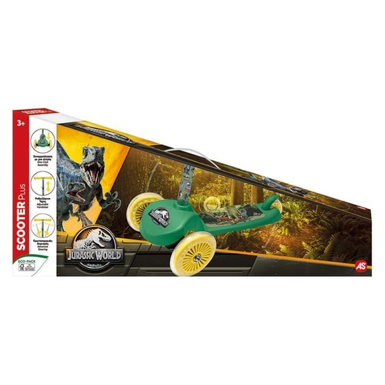 Παιδικό Πατίνι Τρίτροχο AS Company Jurassic World με LED Ρόδες - Πολύχρωμο με Σχέδιο image 0