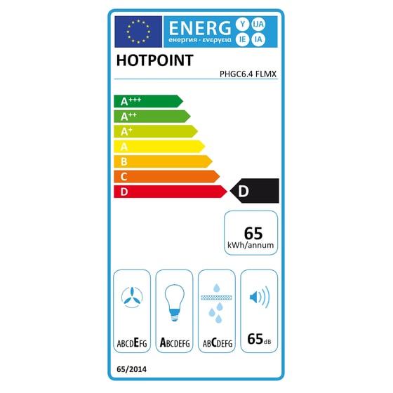 HOTPOINT PHGC6.4 FLMX Απορροφητήρας Καμινάδα - Τζάκι 60 cm Inox image 4