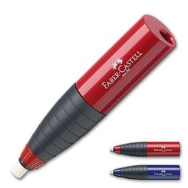 Γόμα & Ξύστρα Faber Castell Combi Κόκκινο/Μπλε