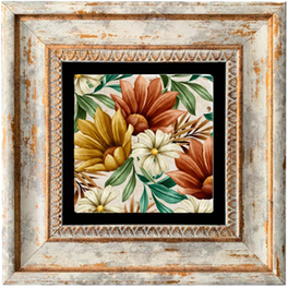 Vintage Κάδρο 24Mall Λουλούδια 20x20 cm