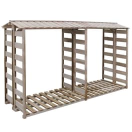 Vidaxl Υπόστεγο Αποθήκευσης Καυσόξυλων 300x100x176 Εκ. Εμποτισμ. Πεύκο