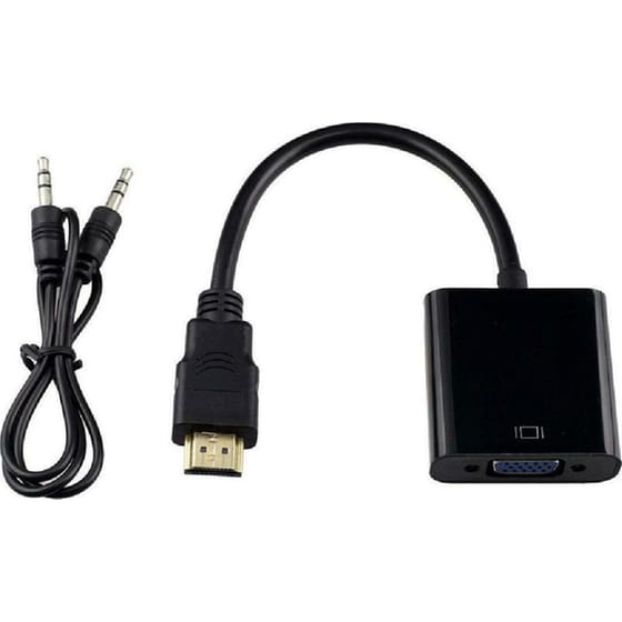 Μετατροπέας Powertech CAB-H071 HDMI Male σε VGA Female - Black image 2