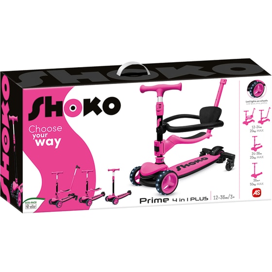 Παιδικό Πατίνι Shoko Prime 4 In 1 Plus για 12+ Μηνών - Ροζ image 12
