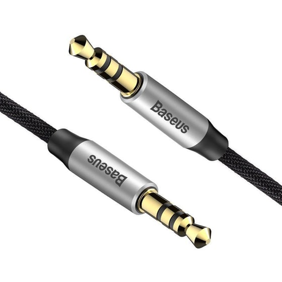 Καλώδιο Ήχου Baseus Yiven 3.5mm  Mini Jack σε 3.5mm  Mini Jack 1m - Μαύρο/Ασημί image 1