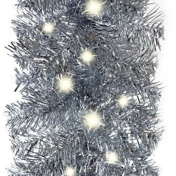 Χριστουγεννιάτικη Διακοσμητική Γιρλάντα από PVC 150 Led 10m - Ασημί image 2