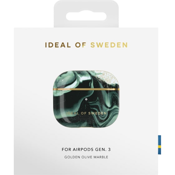Θήκη Ακουστικών Ideal of Sweden Printed για Apple AirPods Gen 3 - Golden Olive Marble image 3