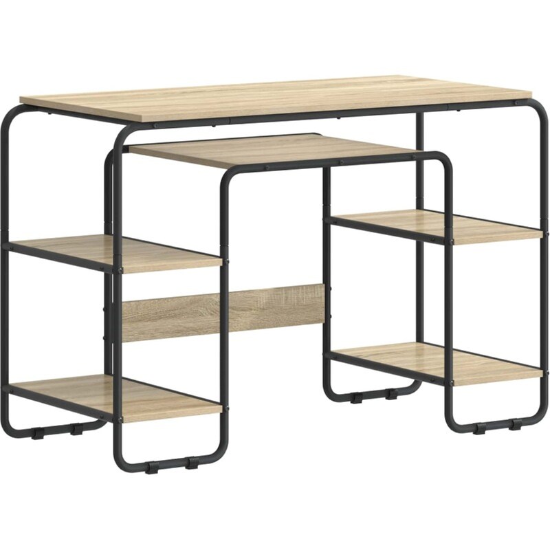 Γραφείο VidaXL με Αποθηκευτικό Χώρο 113,5x52x75,5 cm - Sonoma Δρυς