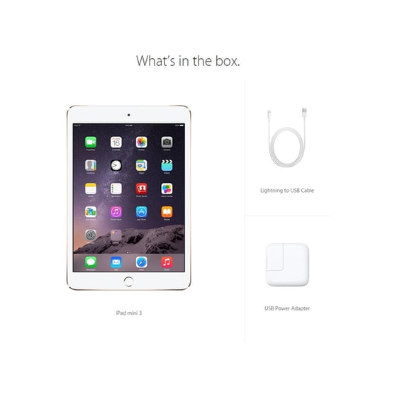 Apple iPad mini 3 - 7.9" 128GB 4G Gold image 3
