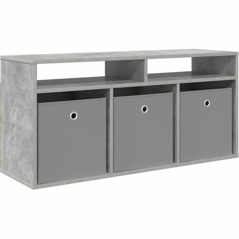 Έπιπλο Τηλεόρασης VidaXL με Συρτάρι 102 x 32 x 48,5 cm - Γκρι Σκυροδέματος