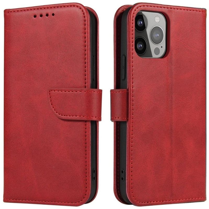 HURTEL Θήκη Apple iPhone 14 Plus - Hurtel Magnet Elegant Case Cover Flap And Stand - Κόκκινο