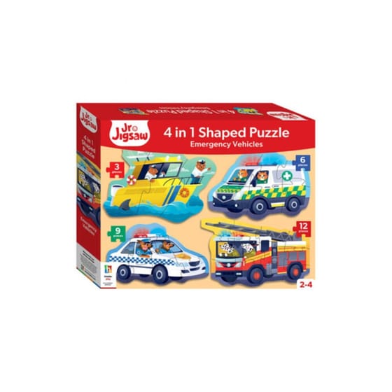 Puzzle 4-in-1 Emergency Vehicles Shaped image 0