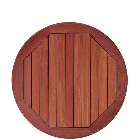 Επιφάνεια Τραπεζιού Woodwell 4 τμχ από Ξύλο φ70 cm - Καφέ image 0