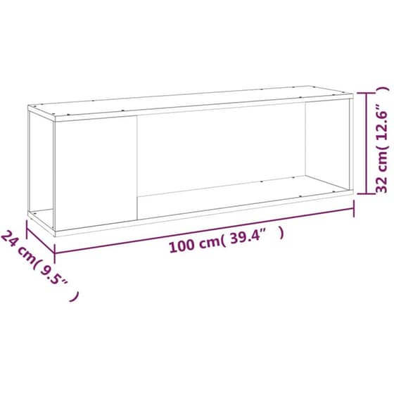 Έπιπλο Τηλεόρασης VidaXL από Μοριοσανίδα 100x24x32cm - Μαύρο image 8
