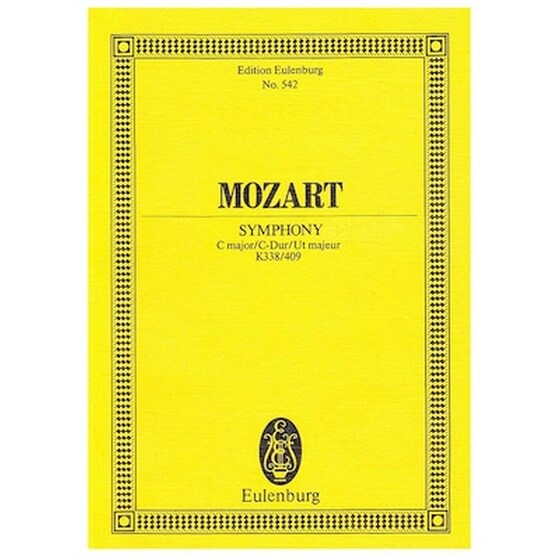 Βιβλίο Για Σύνολα Editions Eulenburg Mozart - Symphony In C Major Kv338/409 [pocket Score] image 0