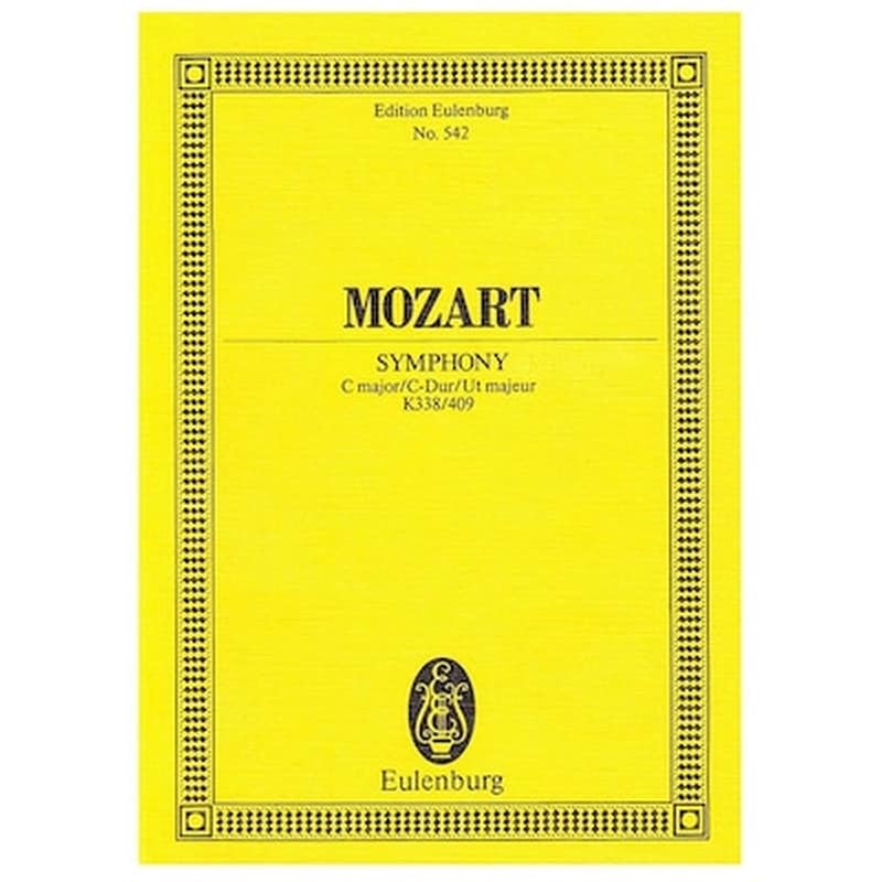 EDITIONS EULENBURG Βιβλίο Για Σύνολα Editions Eulenburg Mozart - Symphony In C Major Kv338/409 [pocket Score]