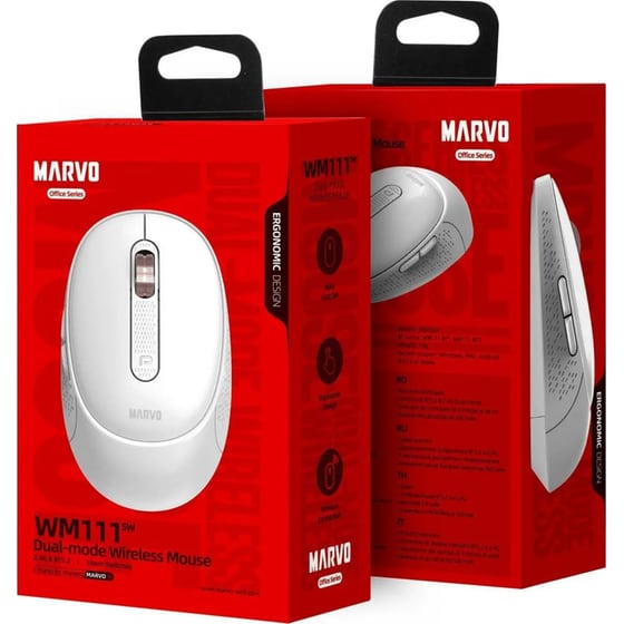 Marvo wm111 Ασύρματο Ποντίκι - Λευκο/ασημι image 6