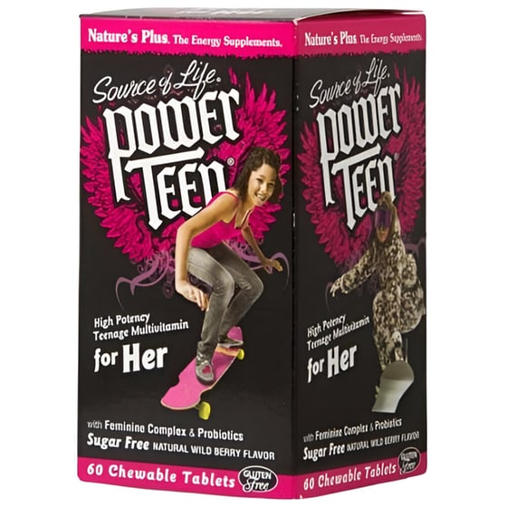 Nature's Plus Multivitamin Power Teen for Her - 60 ταμπλέτες image 0