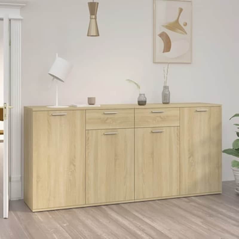 VIDAXL Vidaxl Μπουφές Sonoma Δρυς 160 X 36 X 75 Εκ. Από Μοριοσανίδα