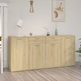 Vidaxl Μπουφές Sonoma Δρυς 160 X 36 X 75 Εκ. Από Μοριοσανίδα