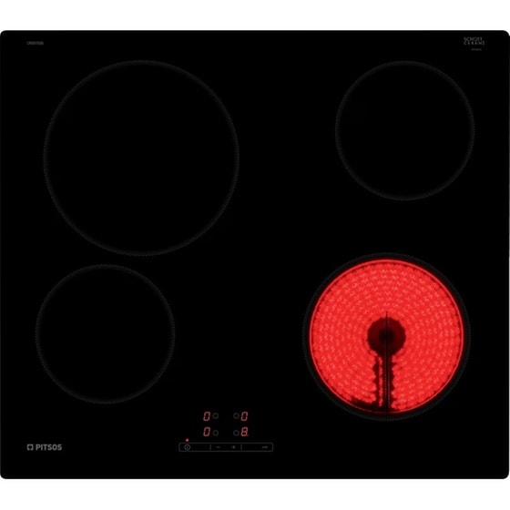 PITSOS CRE611S06 & PH12M41B0 66 Lt Μαύρο Εντοιχιζόμενος Σετ Φούρνος και Εστία image 1