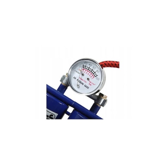 Διπλή Τρόμπα Ποδιού 7 Bar/100 Psi Με Δύο Κυλίνδρους Για Αυτοκίνητο Κτλ Σε Μπλε Χρώμα image 3