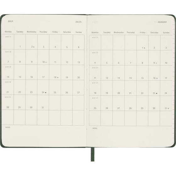 Ημερολόγιο Ημερήσιο Moleskine 2025 12M Pocket Myrtle Green Hard image 5
