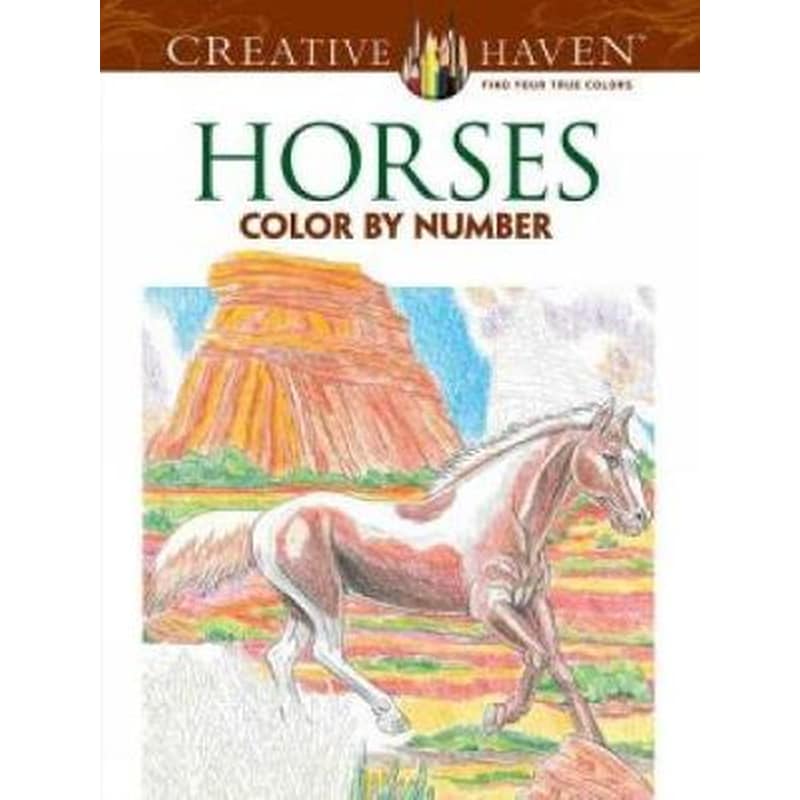 Creative Haven Horses Color By Number Coloring Book