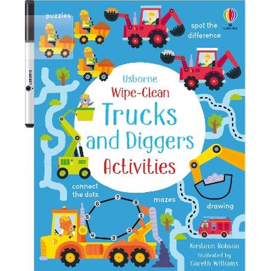 Wipe-Clean Trucks and Diggers Activities image 0