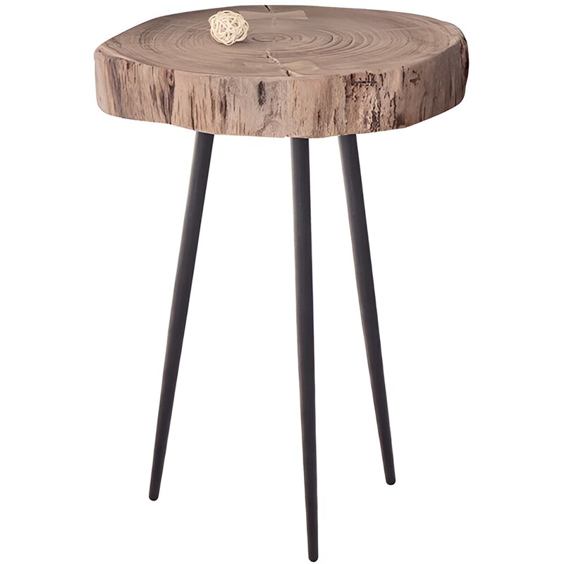 Τραπεζάκι Σαλονιού Woodwell από Ξύλο Ακακίας C11083 35x39x54cm - Καφέ