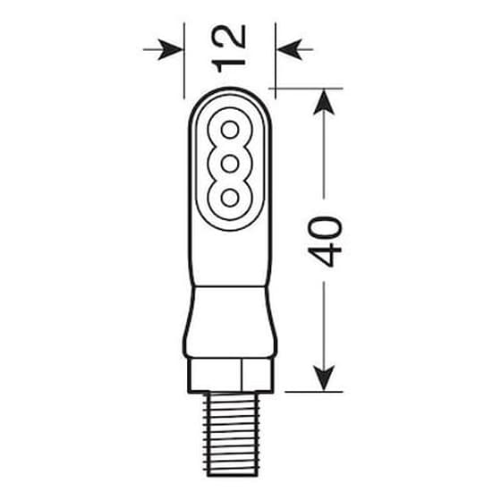 Lampa Φλας Μοτο Nano Led 12v 35x18mm Μαυρα 2 Τεμ. image 3
