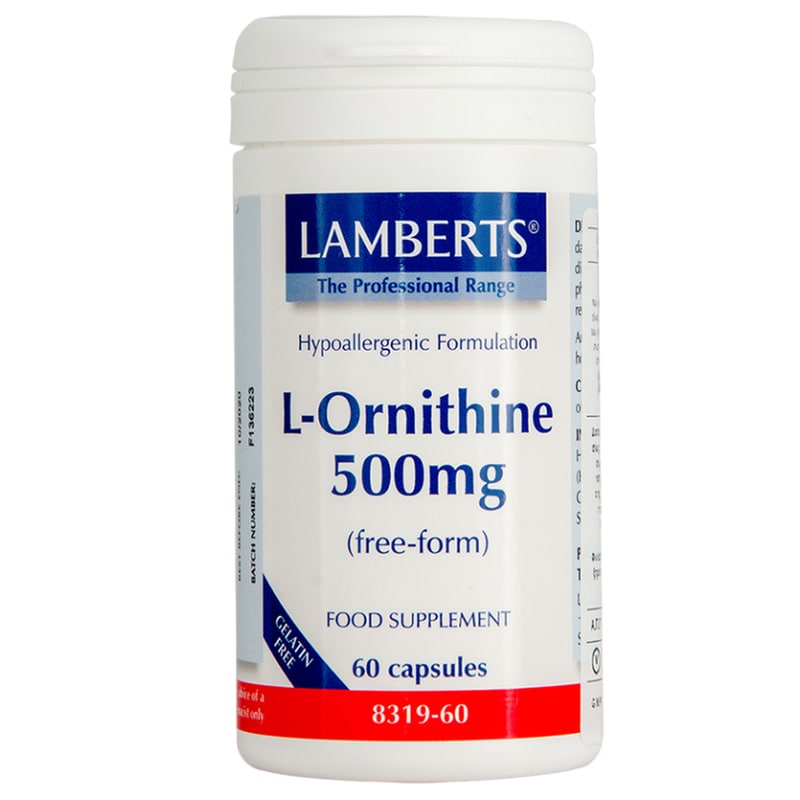 Αμινοξύ Lamberts L-ornithine 500mg - 60 κάψουλες