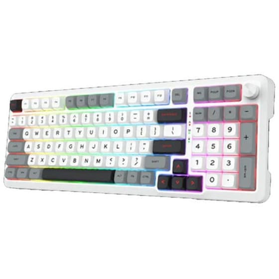 Redragon K688GB Gaming Μηχανικό Ασύρματο Bluetooth Πληκτρολόγιο RGB Λευκό (US) image 7