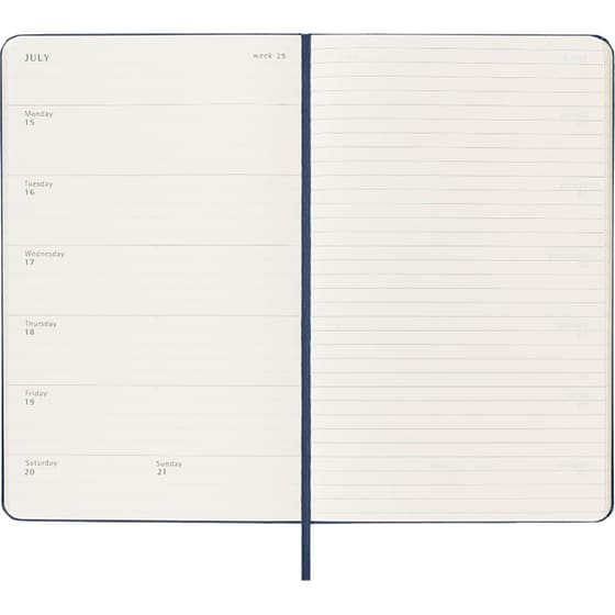 Ημερολόγιο Εβδομαδιαίο Moleskine 2024 12M L Sap. Blue Σκληρό image 2