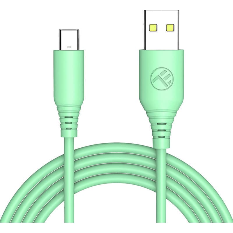 TELLUR Καλώδιο δεδομένων Tellur Silicone Usb To Usb-C 3A 1m - Green