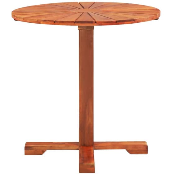 Τραπέζι Εξωτερικού Χώρου Bistro VidaXL από Ξύλο φ70x70 cm - Kαφέ image 2