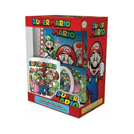 Σετ Κούπα με Μπρελόκ & Σημειωματάριο Pyramid Nintendo Super Mario Κεραμική 320 ml - Mario image 2