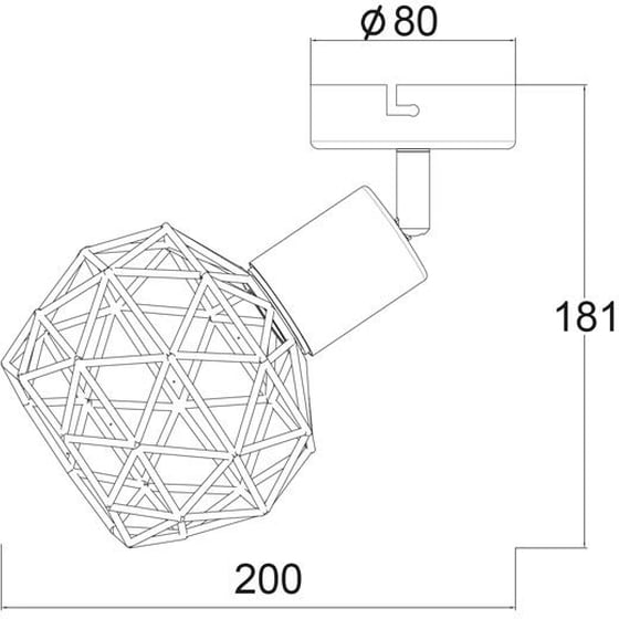 Σποτ Μονόφωτο Aca Aladdin Μεταλλικό 12.5x18.1x12 cm - Χάλκινο image 1