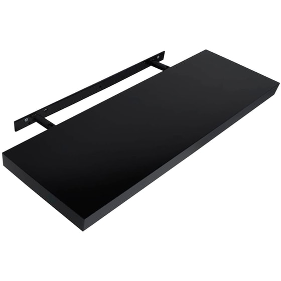 Ράφια Τοίχου VidaXL από MDF 120x20x3.8 cm 2 Τμχ - Μαύρο image 3