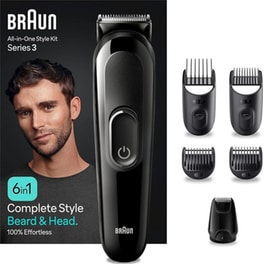 Σετ Περιποίησης Trimmer BRAUN MGK3410 Multigroomer 6 Σε 1 Μαύρο