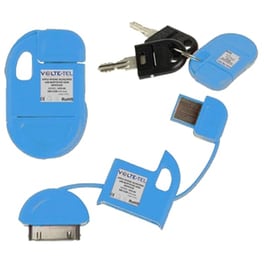 Καλώδιο δεδομένων Volte-tel Vcd-04 Μπρελόκ Usb to 30-pin - Blue