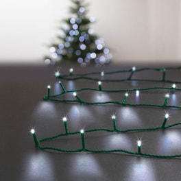 Χριστουγεννιάτικα Λαμπάκια SpitiShop 200 LED 20m με 8 Προγράμματα - Λευκό Ψυχρό