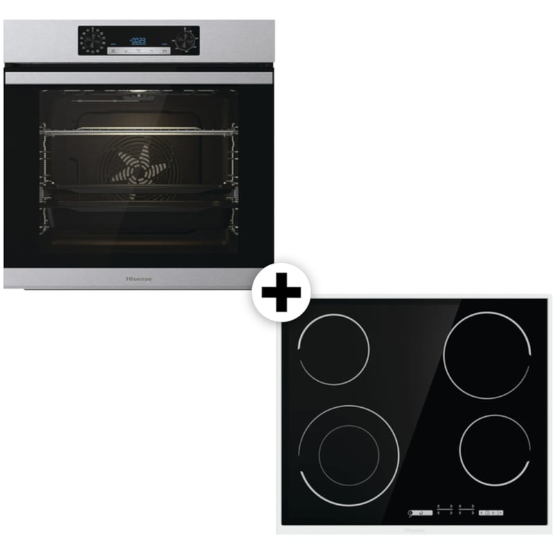 HISENSE BSA65226AX E6432X 77 Lt Eντοιχιζόμενο Σετ Φούρνος και Εστία Inox