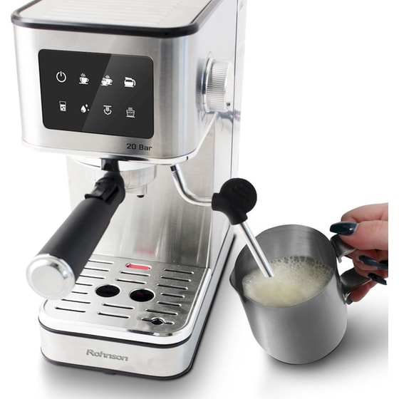 ROHNSON R-98050 1200W 20bar Inox Μηχανή Espresso image 3