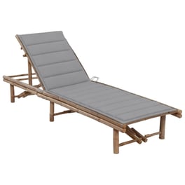 Ξαπλώστρα VidaXL από Μπαμπού 200x65x30-87 cm - Γκρι/Καφέ