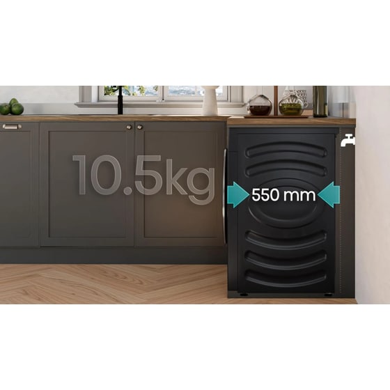 HISENSE WD5I1045BBQ 10.5kg/6kg Μαύρο Πλυντήριο Στεγνωτήριο image 16