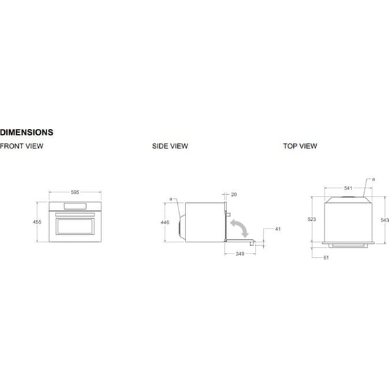 BERTAZZONI FHER4077MTAX3 38 Lt Μπεζ Εντοιχιζόμενος Φούρνος Μικροκυμάτων image 2