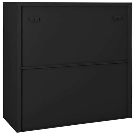 Ντουλάπι Γραφείου VidaXL από Ατσάλι 90x40x90 cm  - Μαύρο image 3